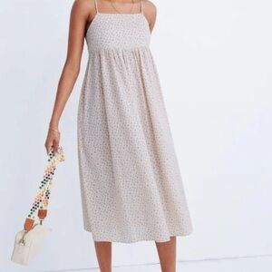 NWT Madewell Floral Midi Dress with Spaghetti Straps